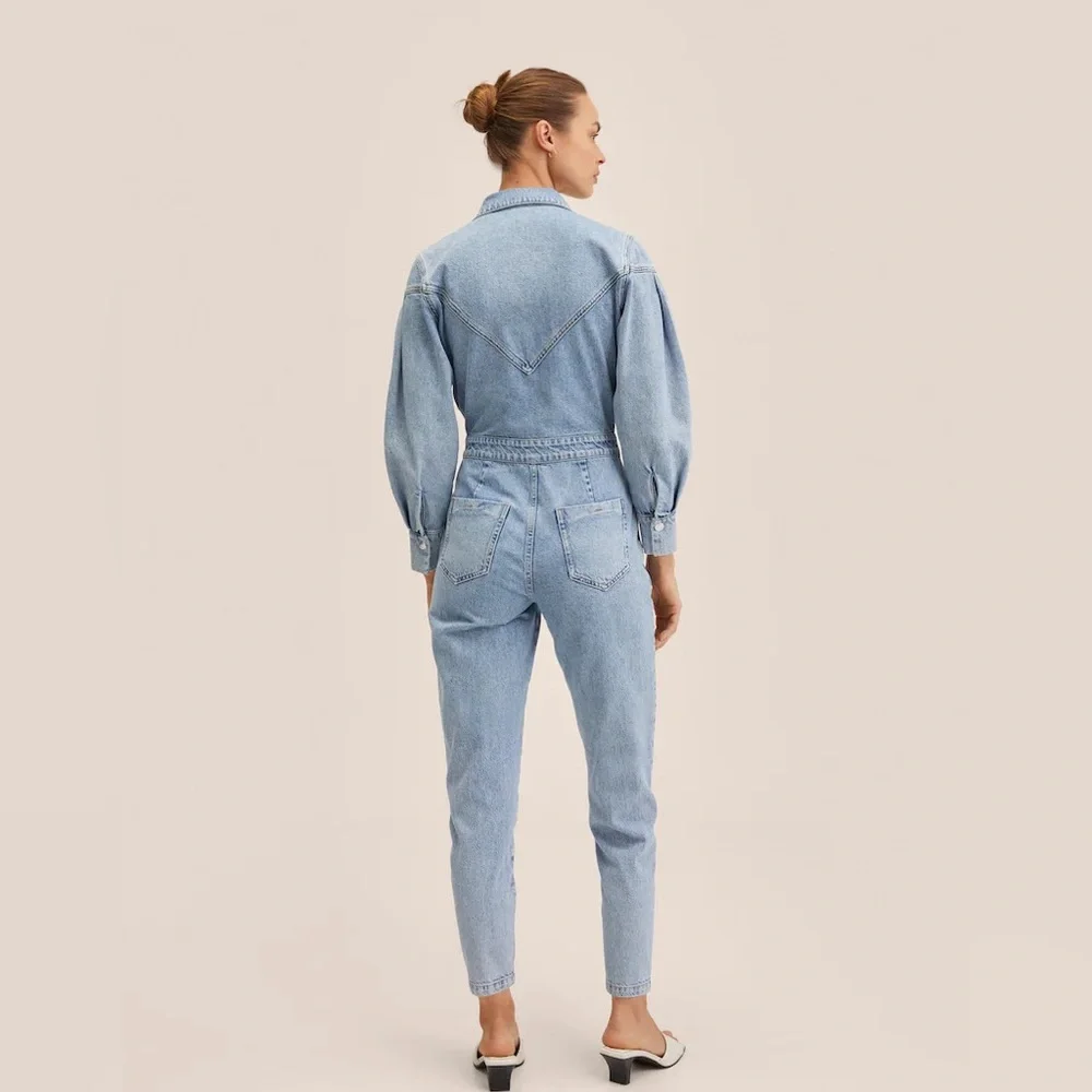 Mango Denim jumpsuit with zipper - Picture 3 of 10